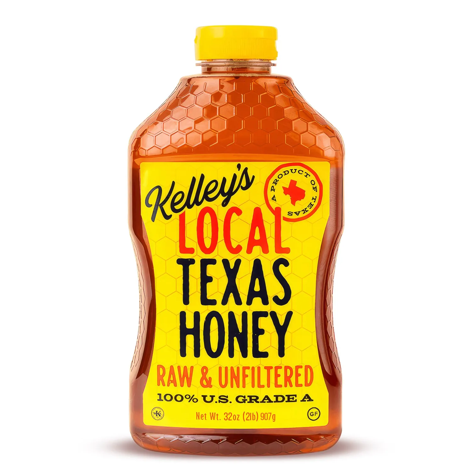 Kelley's Local Texas Raw & Unfiltered Raw Honey, Pure Honey, (32 ounce)