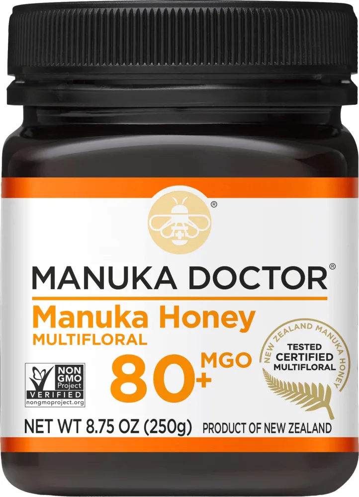 MANUKA DOCTOR - MGO 80+ Manuka Honey Multifloral, 100% Pure New Zealand Honey. Certified. Guaranteed. RAW. Non-GMO (8.75oz)