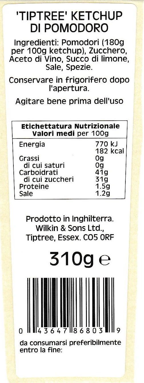 WILKIN & SONS Tomato Sauce, 310 GR