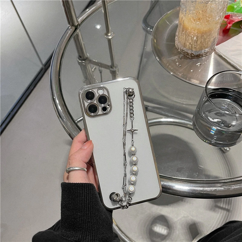 Ins Four Star Chain Mobile Phone Case Silicone Soft Electroplating