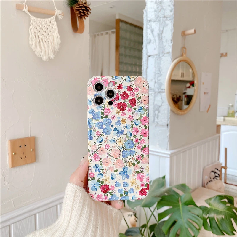 Wind Floral Soft Shell Mobile Phone Case