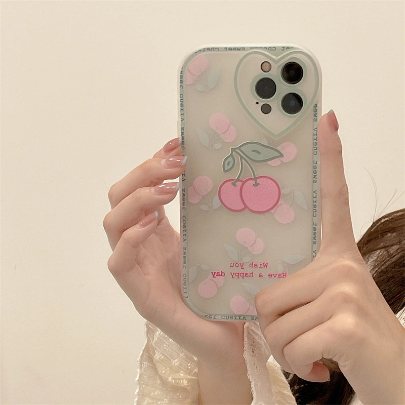 Back Cover Cherry Soft Rubber Phone Case