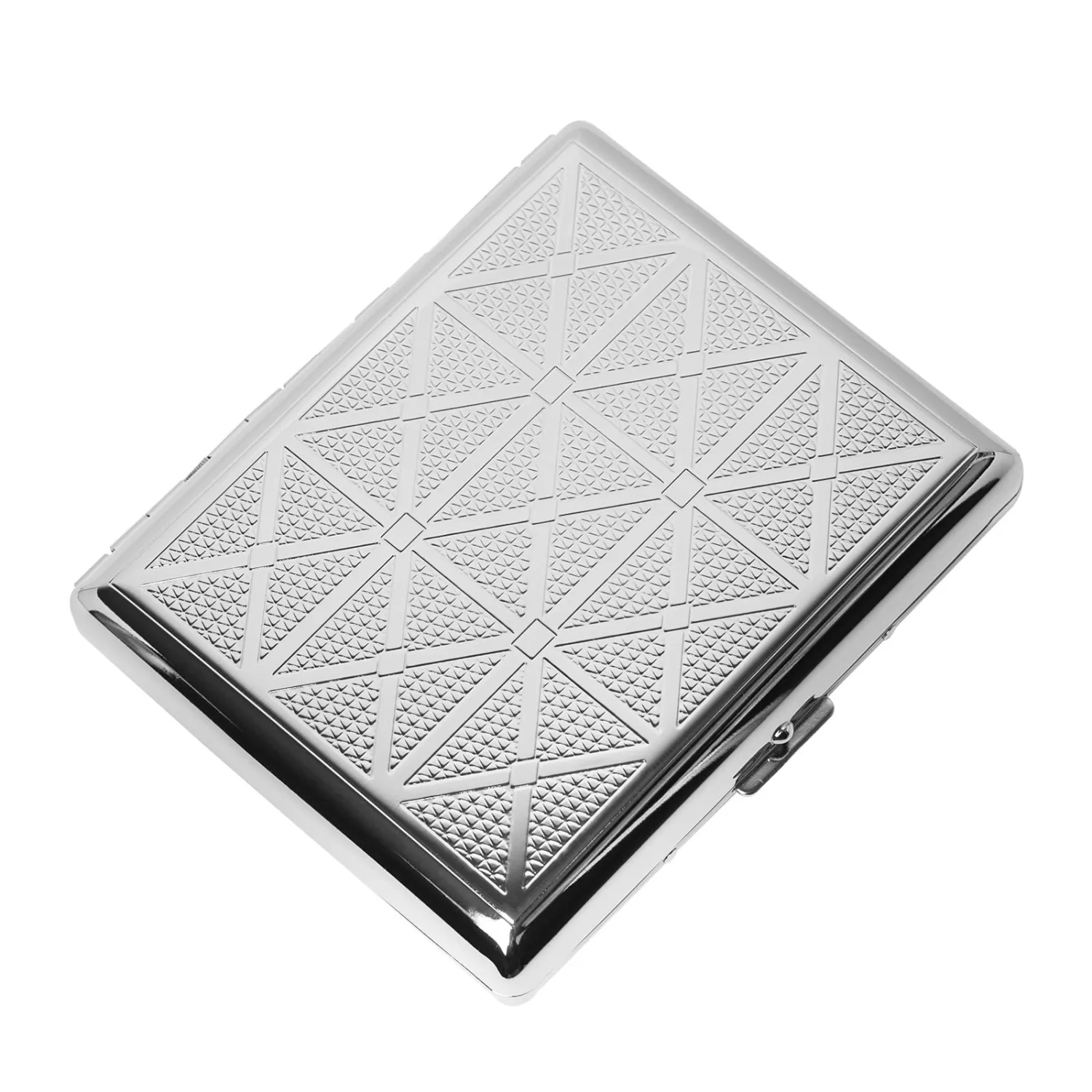 Classic Vintage Metal Cigarette Case/Storage Box, Can Hold 100’s 20pcs (Silver)