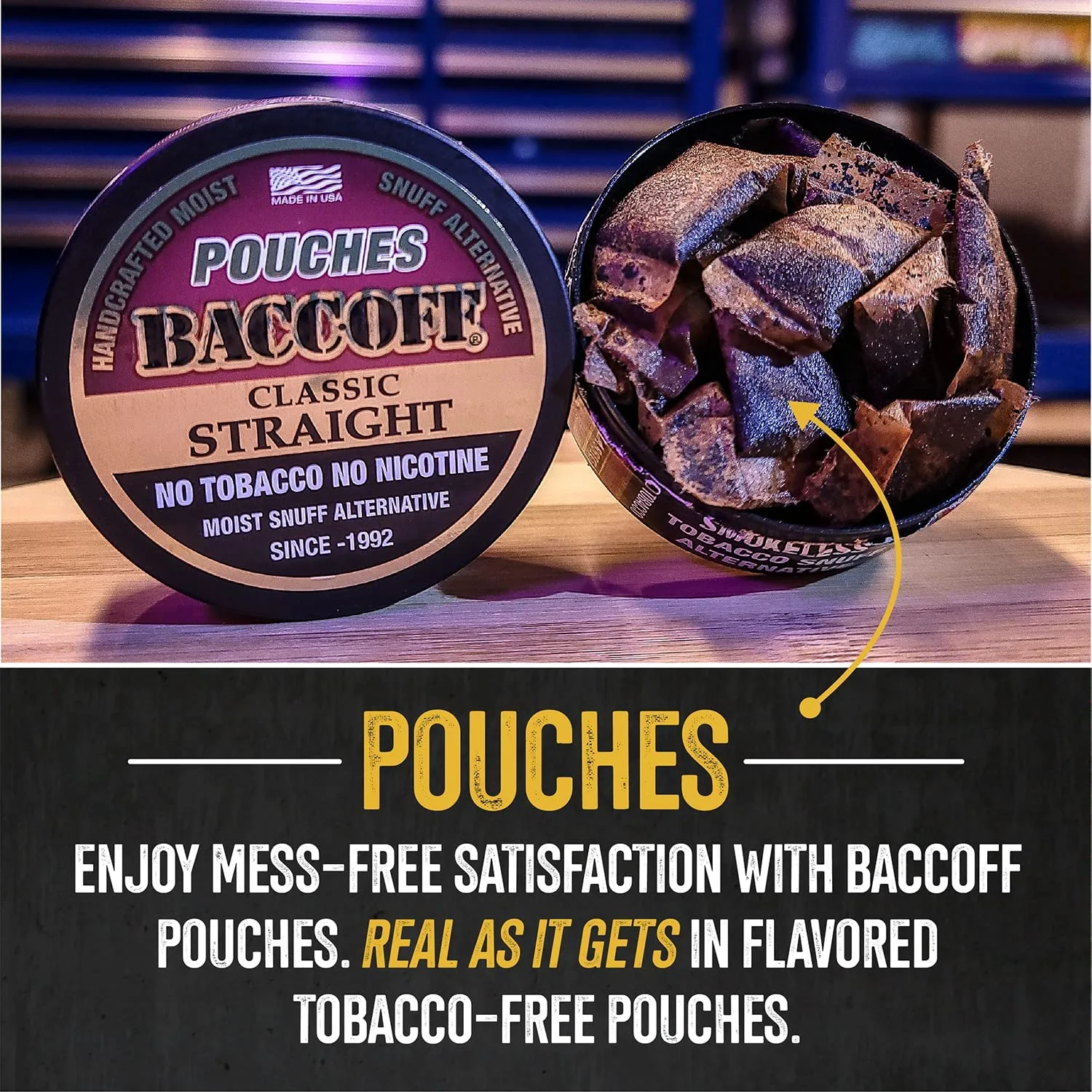 BaccOff, Gen II Straight Pouches, (1 Can)