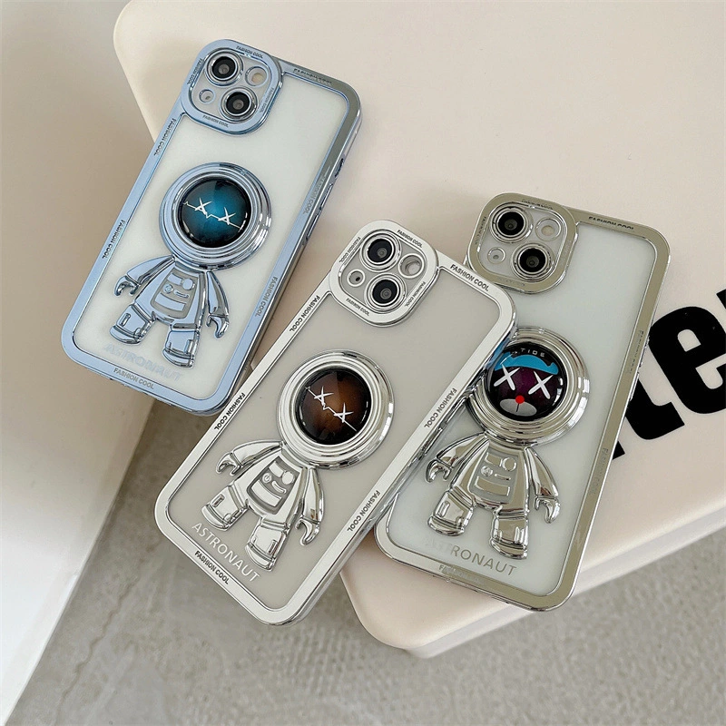 Ins Electroplating Three-dimensional Astronaut Mobile Phone Case