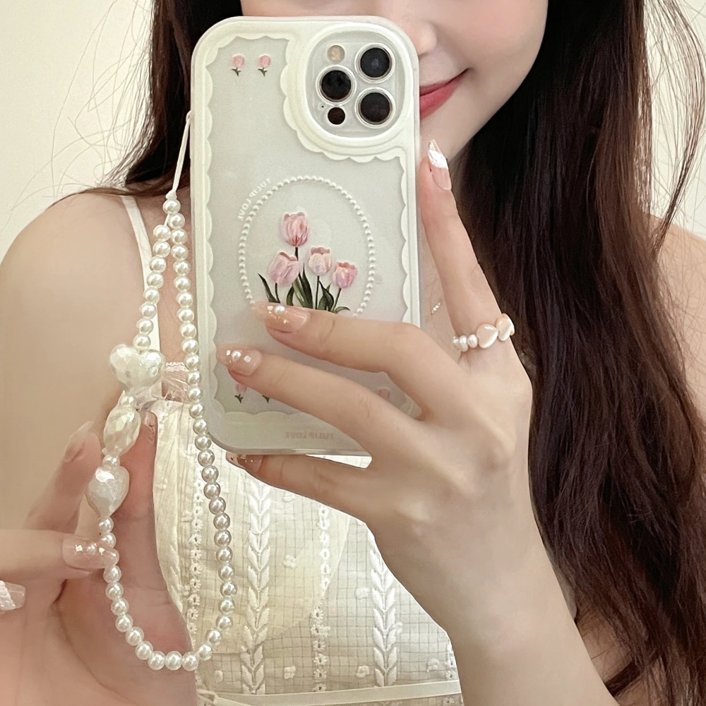 Tulip Vintage Phone Case With Chain