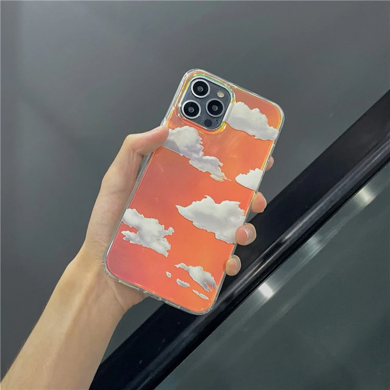 Back Cover Laser Aurora Cloud Phone Case