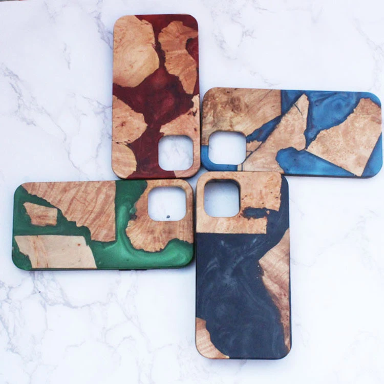 Stable Wooden Phone Case Resin Protective Cover