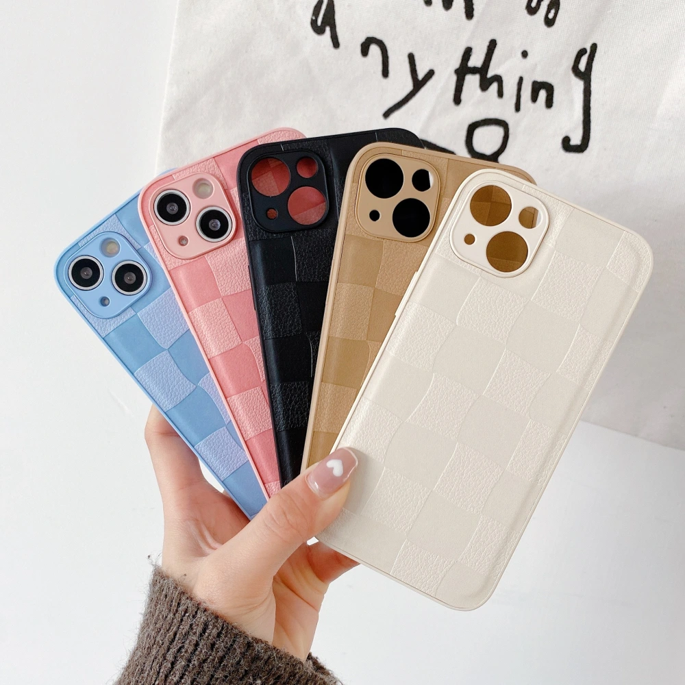 Fashion Irregular Checkerboard Shockproof Phone Case