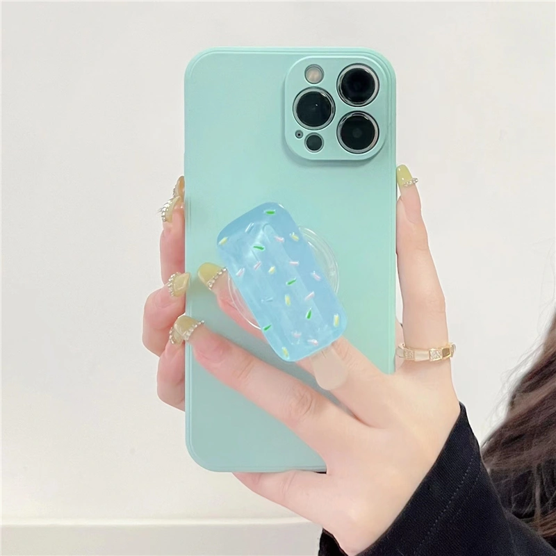 Creative Liquid Silicone Mint Green Popsicle Phone Case