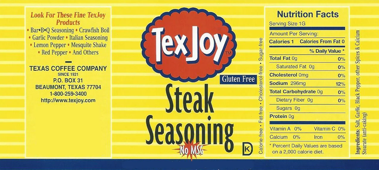 TexJoy Steak Seasoning No MSG 32 ounce