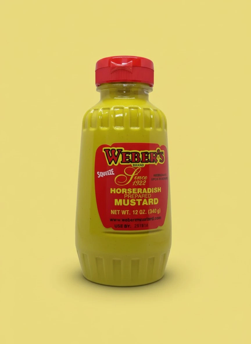 Weber's Horseradish Mustard (12oz, 4 Pack)