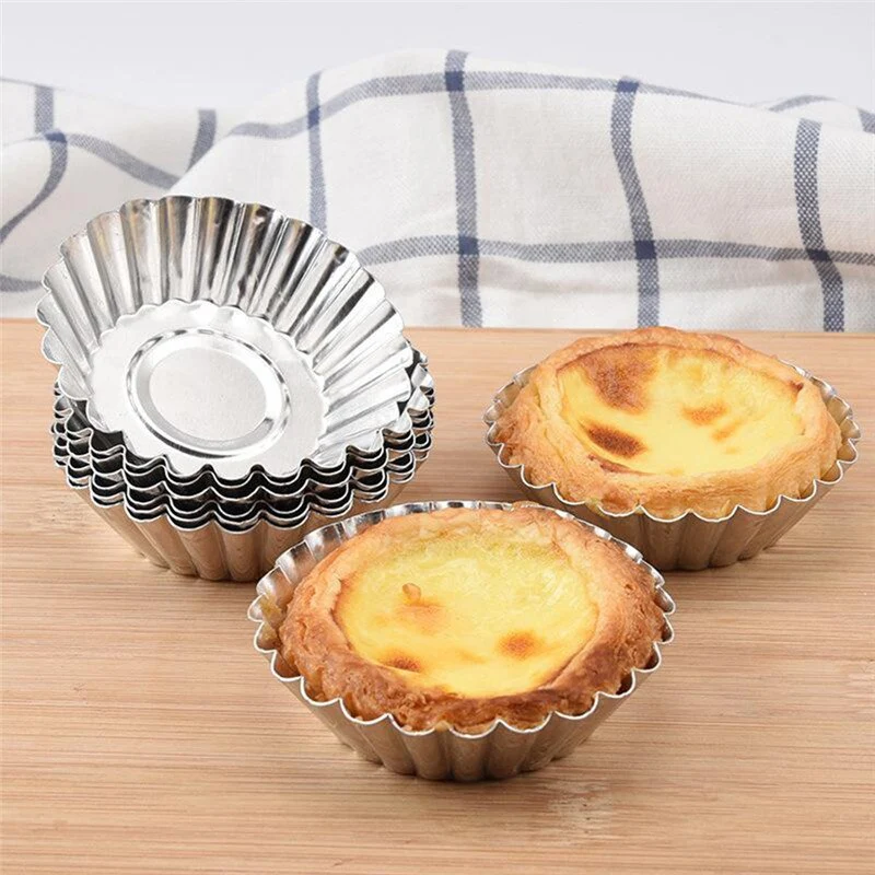 Flat-bottomed egg tart mold