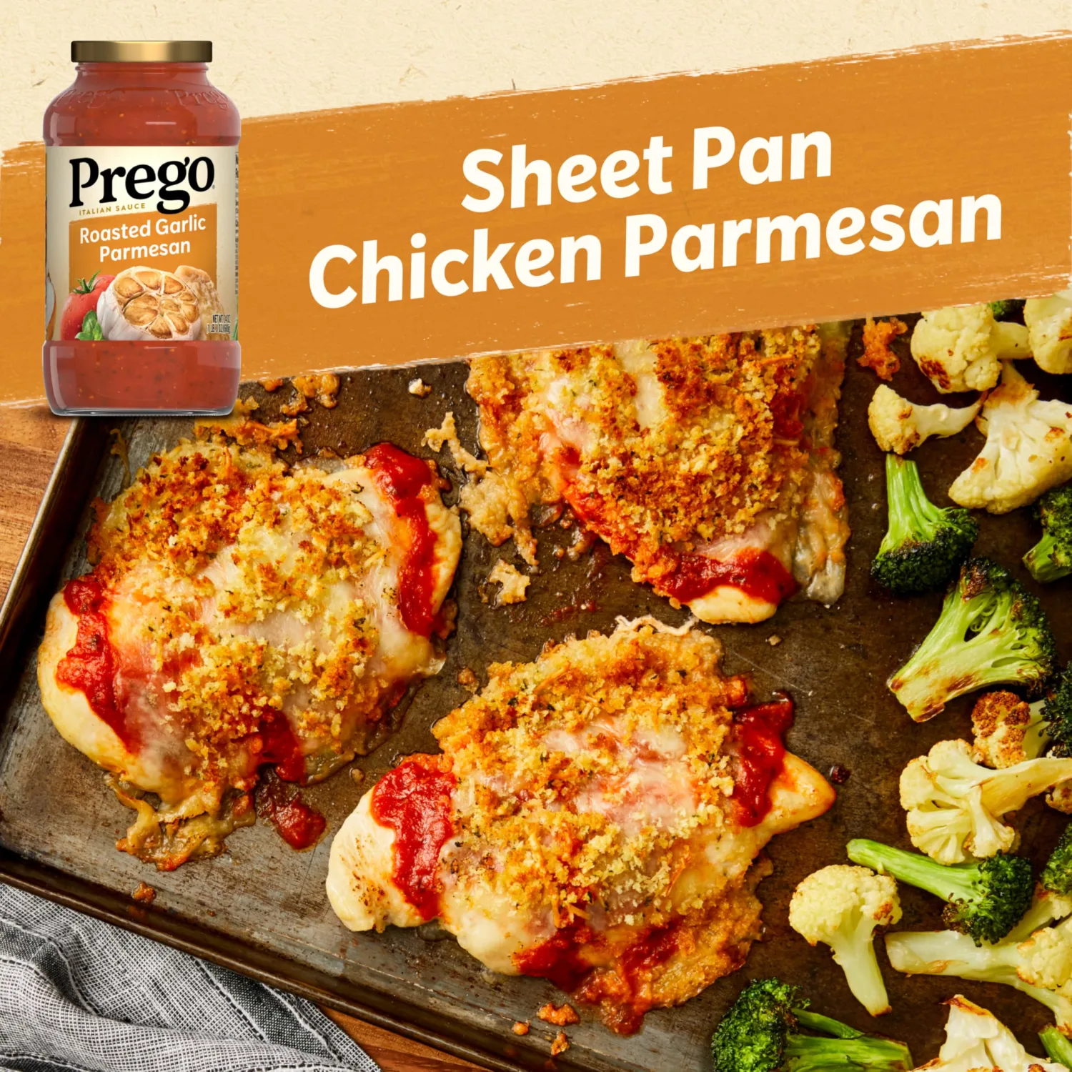 Prego Pasta Sauce, Italian Tomato Sauce with Roasted Garlic & Parmesan Cheese, 24 oz Jar