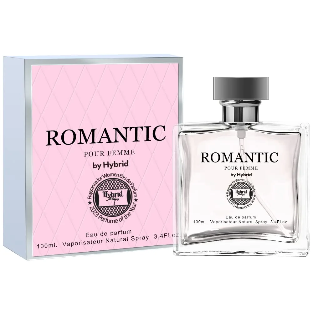 Hybrid & Company Romantic Perfume for Women Rich and Rejuvenating Effortless Grace Eau De Parfum Scent, 3.4 Fl Oz