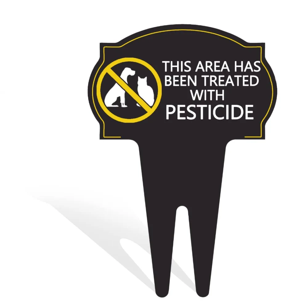 This Area Has Been Treated with Pesticide Please Keep All Pets Off The Grass Sign Grass Yard Sign for Lawn/Garden