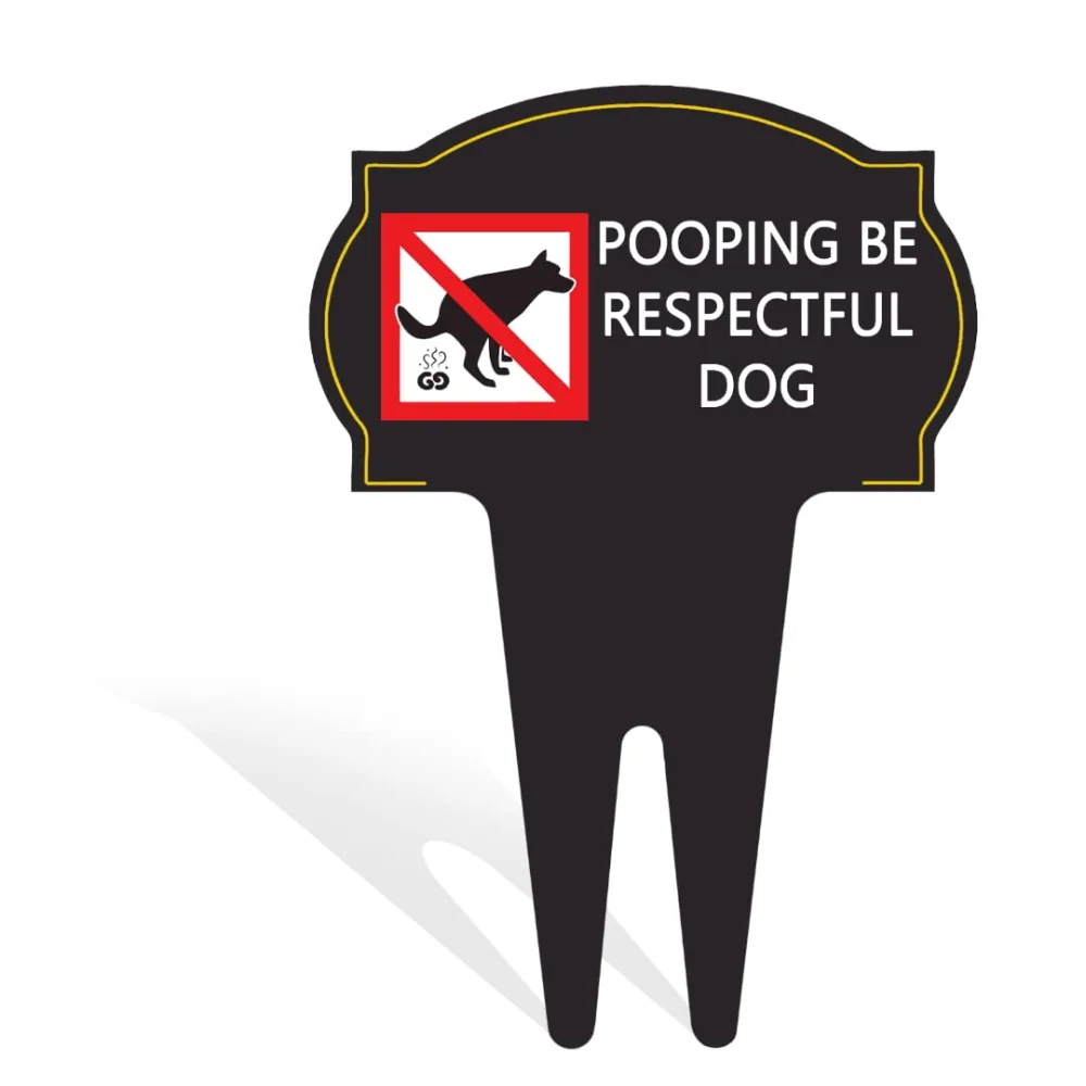 Yard Garden Sign No Pooping Be Respectful Dog Sign Stop Dogs from Pooping or Peeing On Your Lawn Yard Sign Protect Your Property