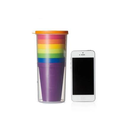 7 pack travel rainbow cup