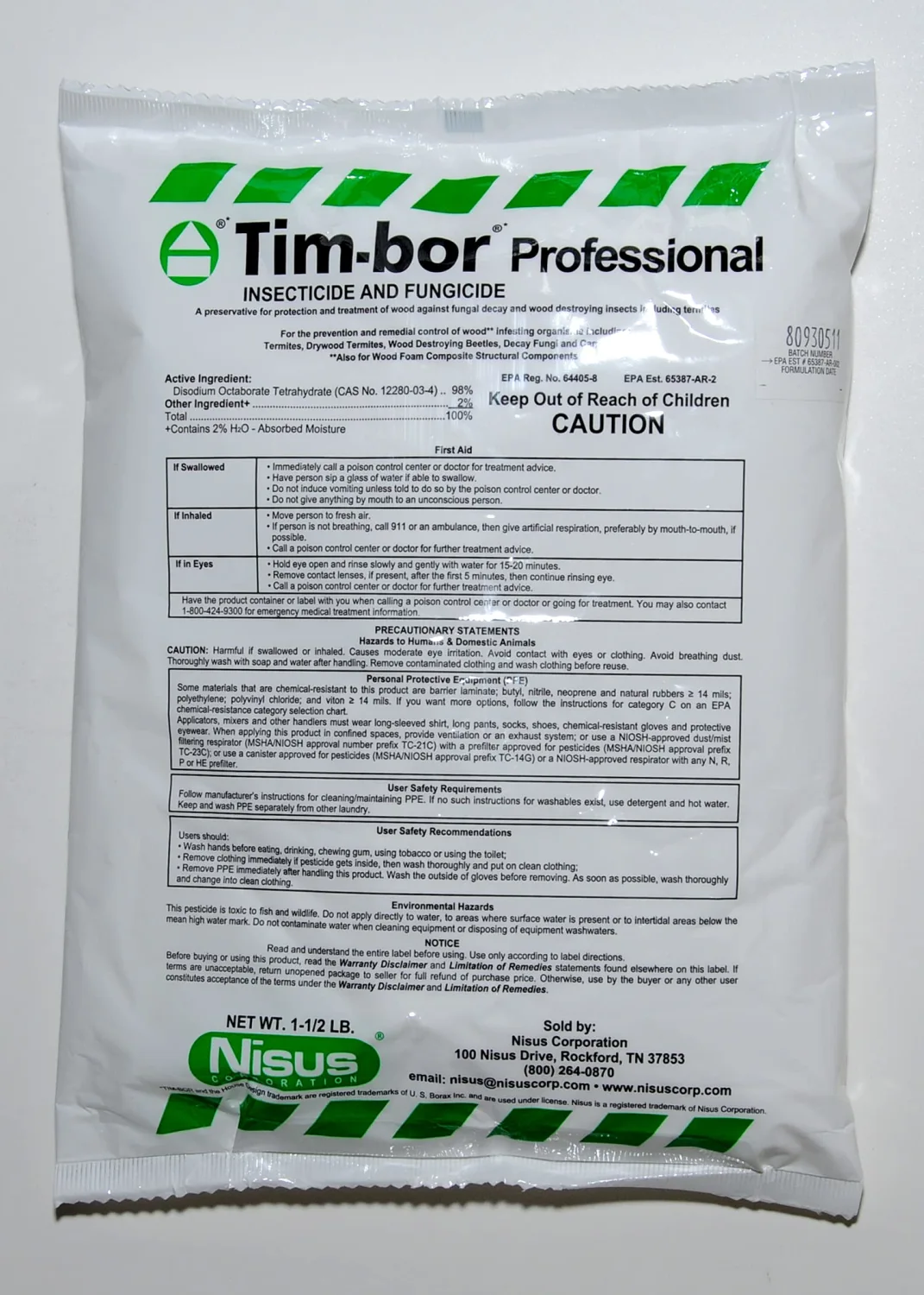 Tim-bor Professional Insecticide and Fungicide, 1.5 lb. bag