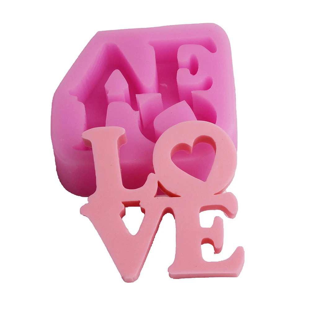 Love silicone mold wedding decoration fondant cake