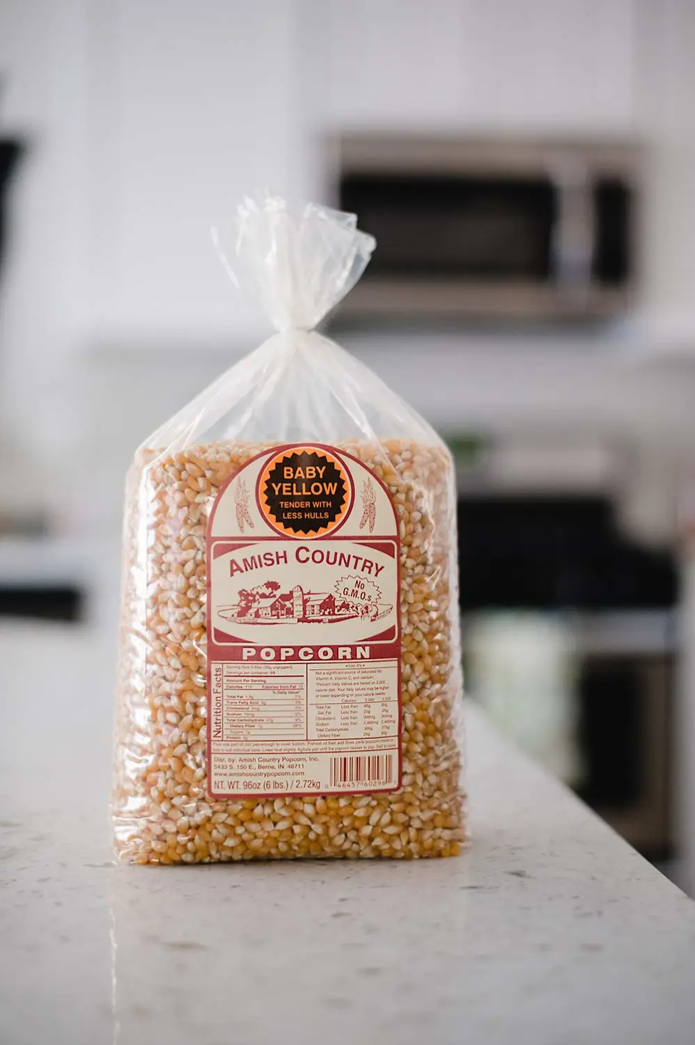Amish Country Popcorn | 6 LB Baby Yellow Popcorn | Old Fashioned, Non-GMO and Gluten Free (6lb Bag)