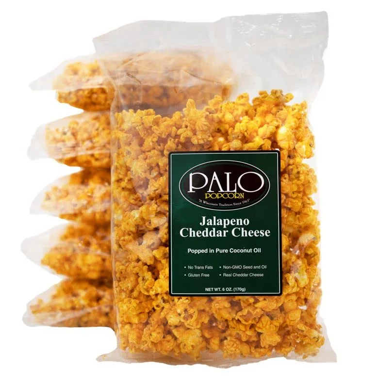 Palo Popcorn Jalapeno Cheddar Popcorn, 6-ounce bags (Pack of 6)