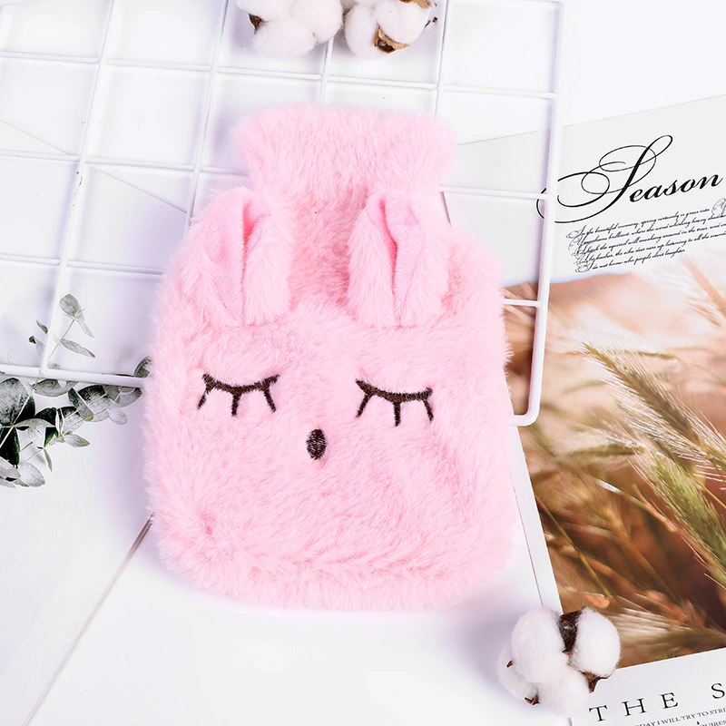 Cartoon Plush Bunny Fur Sleeve Hand Warmer Removable and Washable