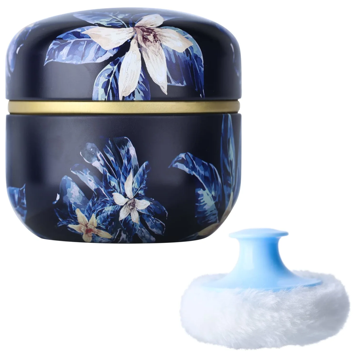 Portable Empty Loose Powder Box Cosmetic Make-up Loose Powder Box Case Holder with Lids and Powder Box Box for Home and Travel
