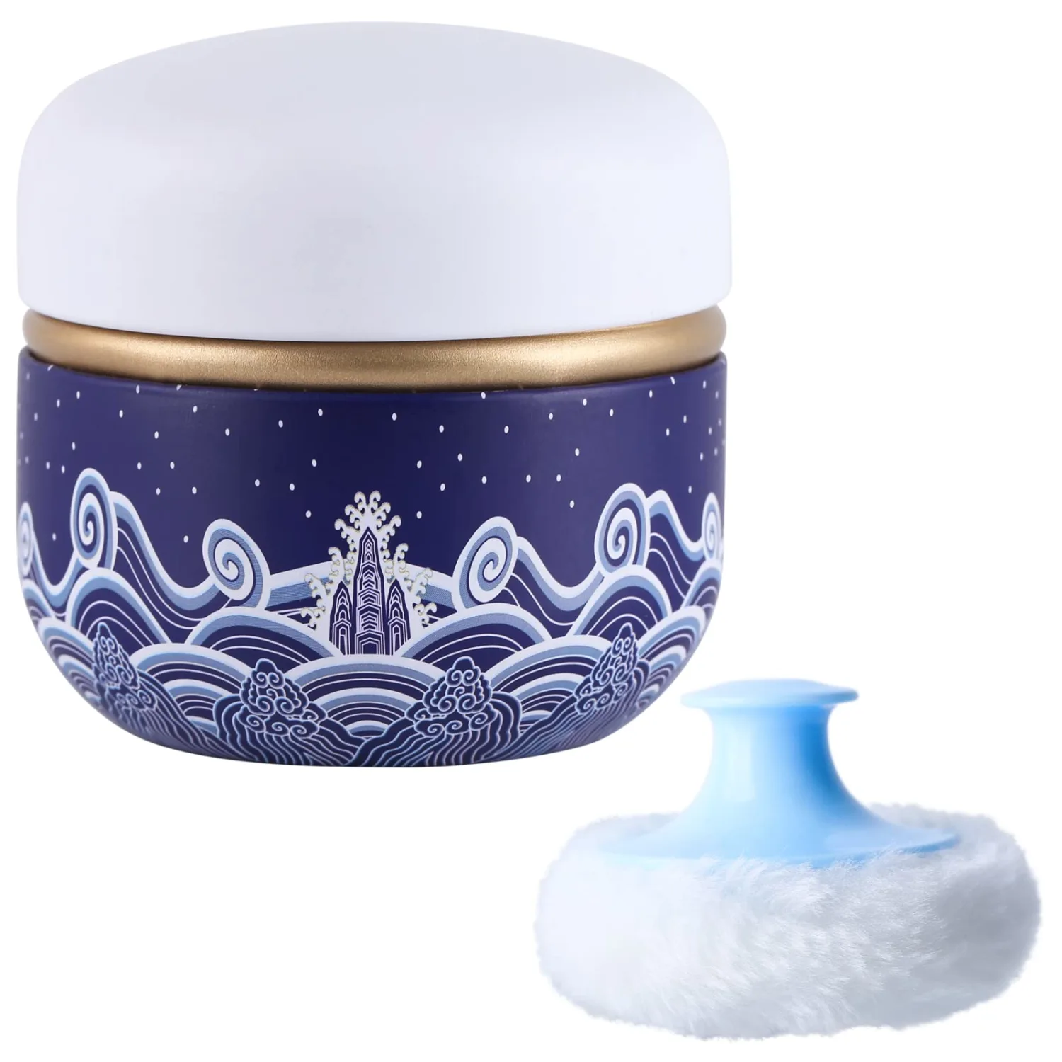Portable Empty Loose Powder Box Cosmetic Make-up Loose Powder Box Case Holder with Lids and Powder Box Box for Home and Travel