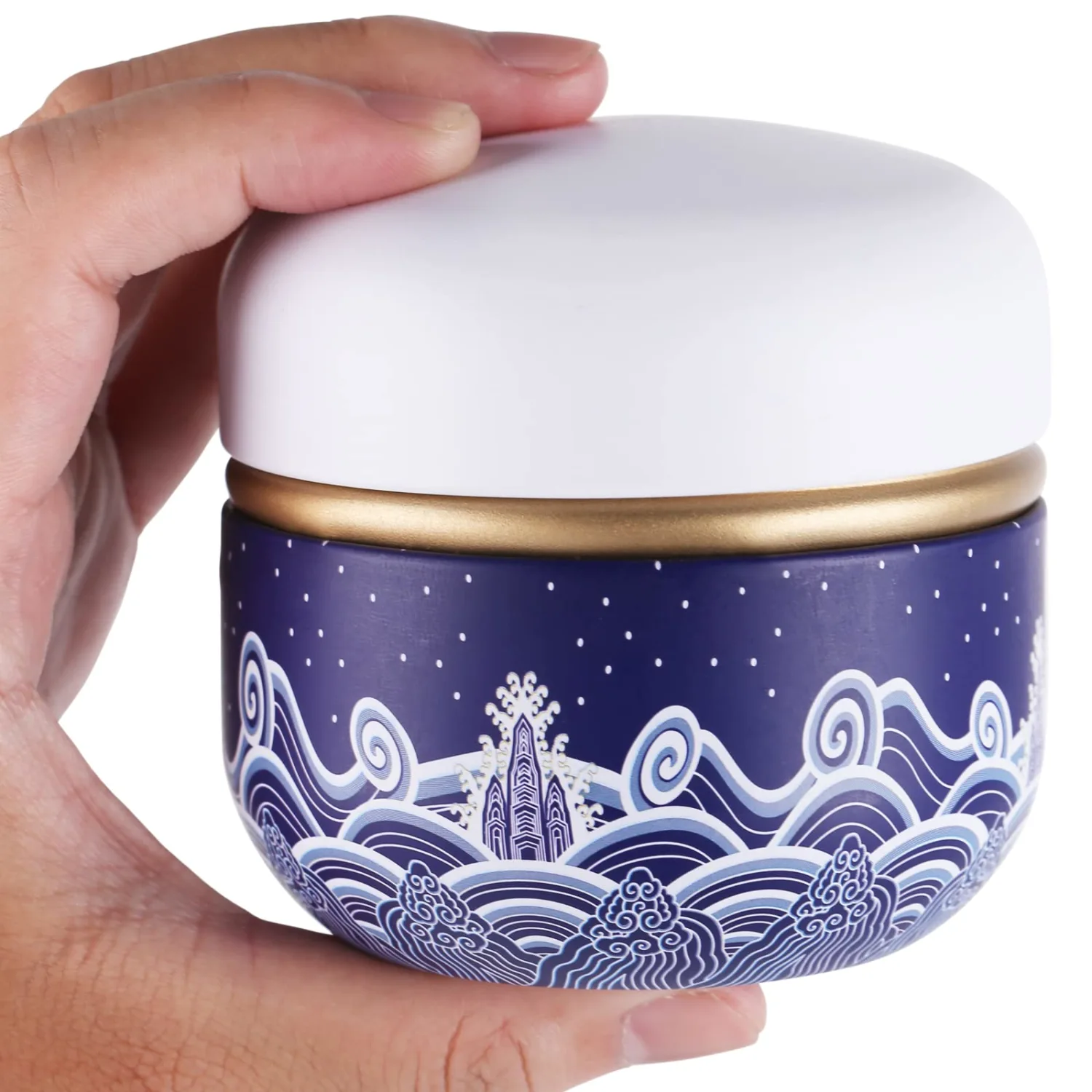 Portable Empty Loose Powder Box Cosmetic Make-up Loose Powder Box Case Holder with Lids and Powder Box Box for Home and Travel