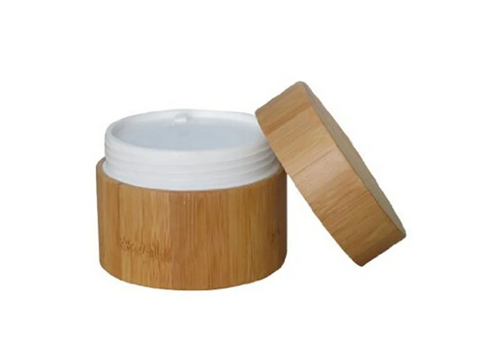 TOPWEL 15ml/30ml/50ml/100ml Environmental Bamboo Empty Refillable Cosmetic Cream Jar Storage Bottle Container Bottle (30ML)