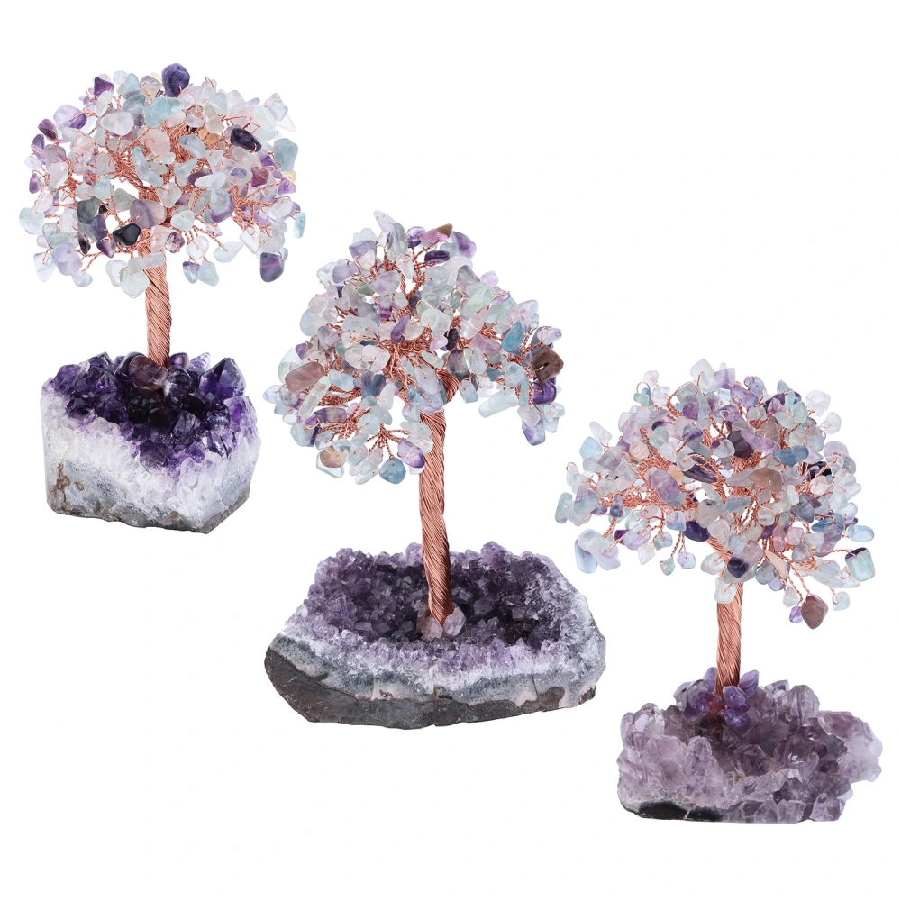 Natural Amethyst Flower Raw Ore Irregular Base Ornament