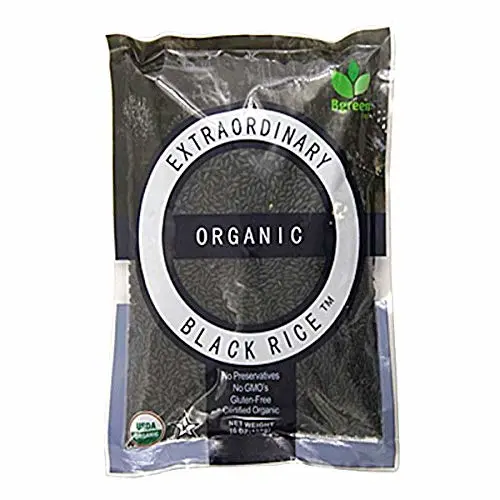 Bgreen Organic Black Rice Pack of 3 Non-GMO Kosher Gluten Free 3 lbs