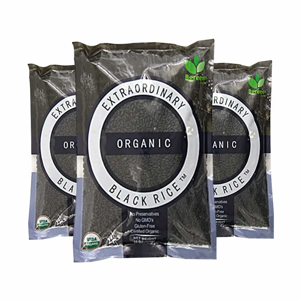 Bgreen Organic Black Rice Pack of 3 Non-GMO Kosher Gluten Free 3 lbs