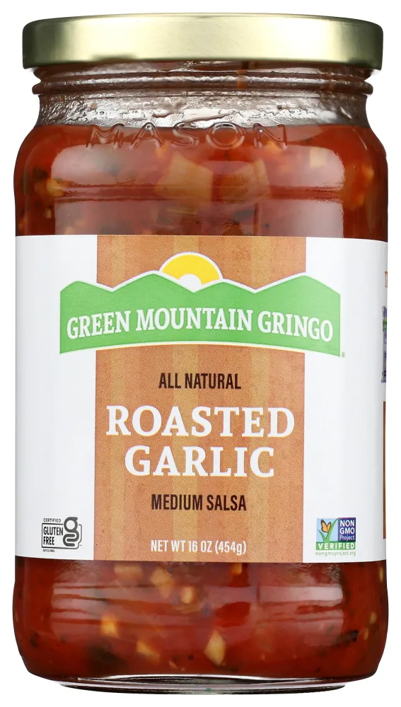 Green Mountain Salsa, Fire Roasted Garlic, 16-Ounce