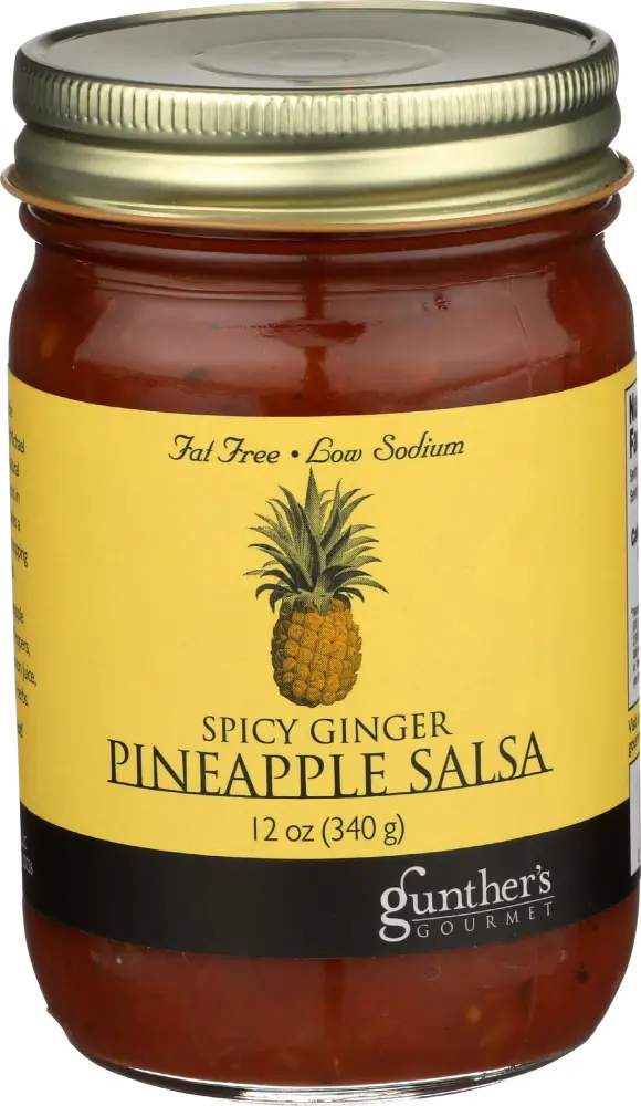 Gunther's Gourmet Pineapple Salsa with Spicy Ginger, 12 ounce