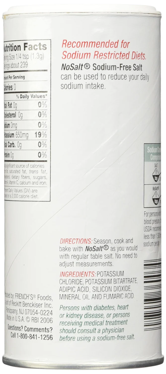 NoSalt Original Sodium-Free Salt Alternative 11 Ounce (Pack of 2)