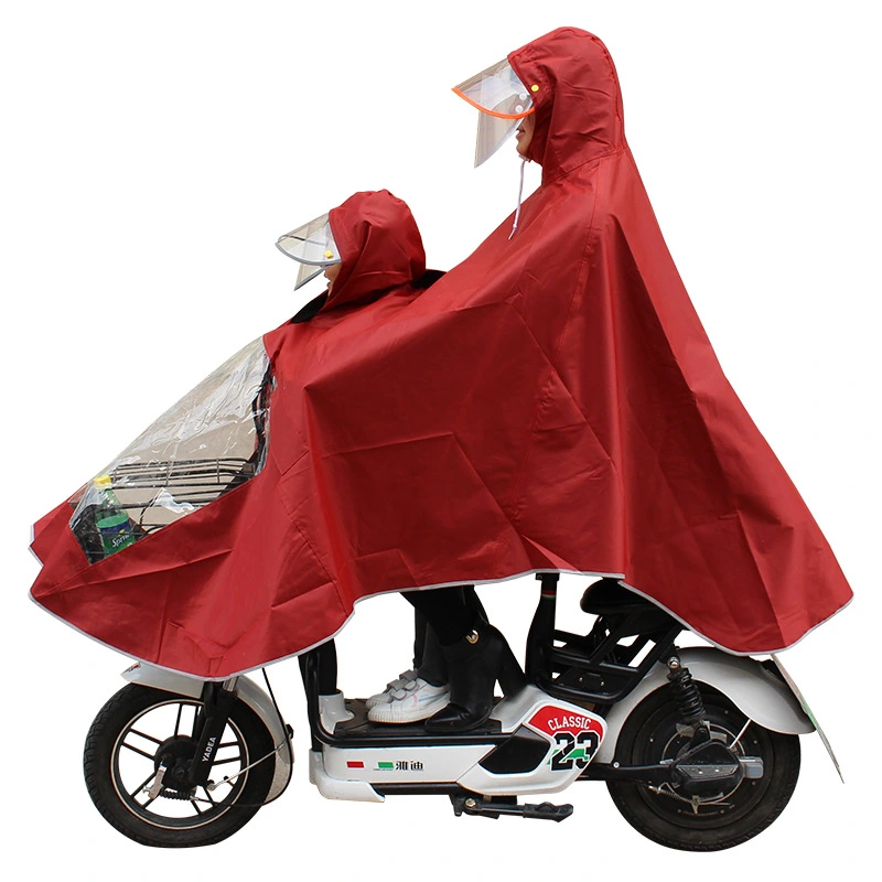 Double Parent Child Poncho Thickened Battery Car