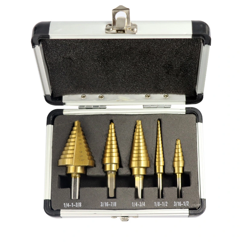 5 Piece Inch Step Drill Bit Set