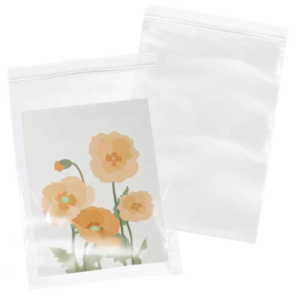 13" X 18" (100 Count) 2 Mil Clear Reclosable Zip Plastic Poly Bags with Resealable Lock Seal Zipper.