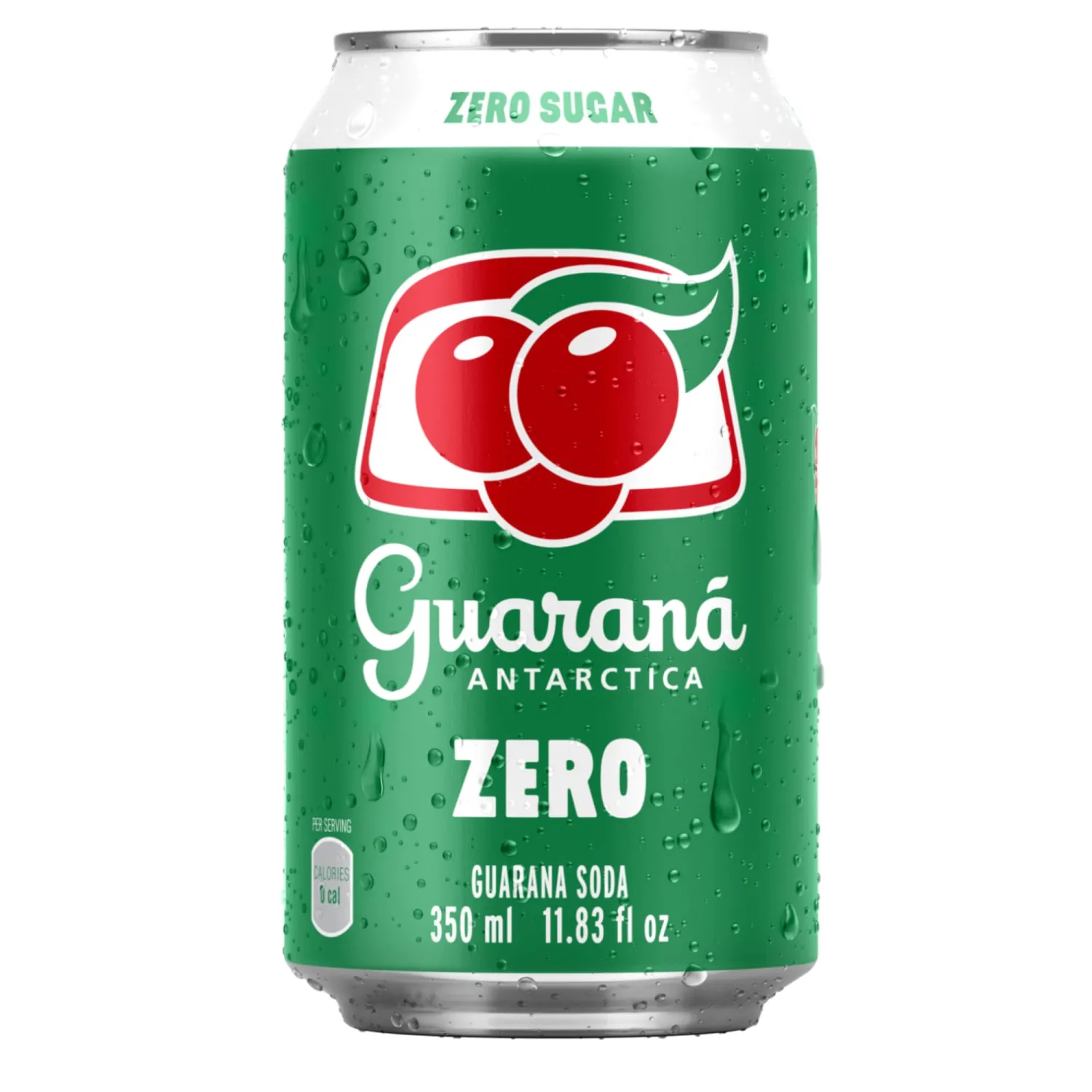 Guaraná Antarctica Zero, The Brazilian Original Guaraná Soda, Zero Sugar, 11.83 fl oz (Pack of 12)