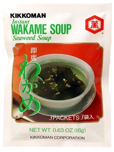 Kikkoman Instant Wakame (Seaweed) Soup (9 Pockets in 3 Packs) - 1.89 Oz