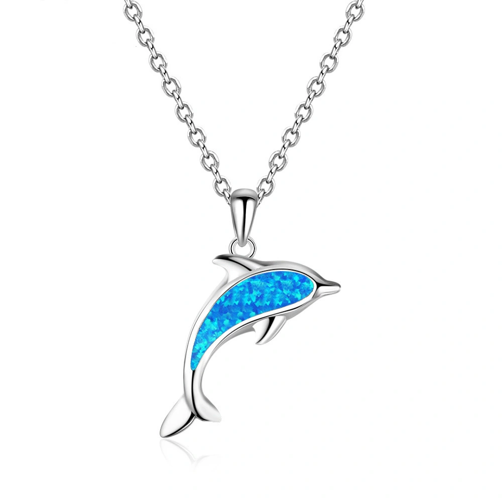 Ocean Dolphin Pendant S925 Silver Necklace