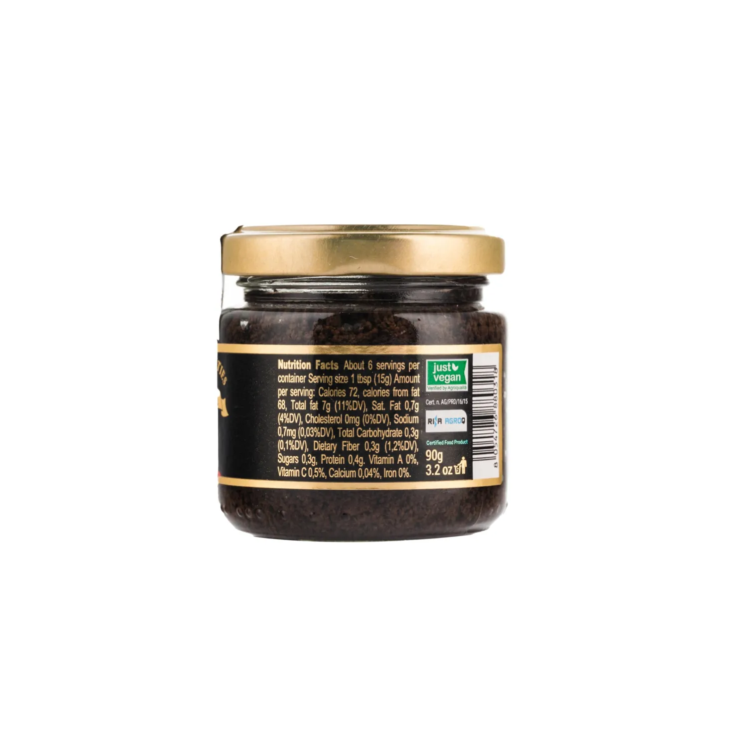 La Rustichella - Black Truffle Patè 3.17 oz (90 gr) - 100% Made in Italy | Vegan, Gluten-Free, Cholesterol-Free