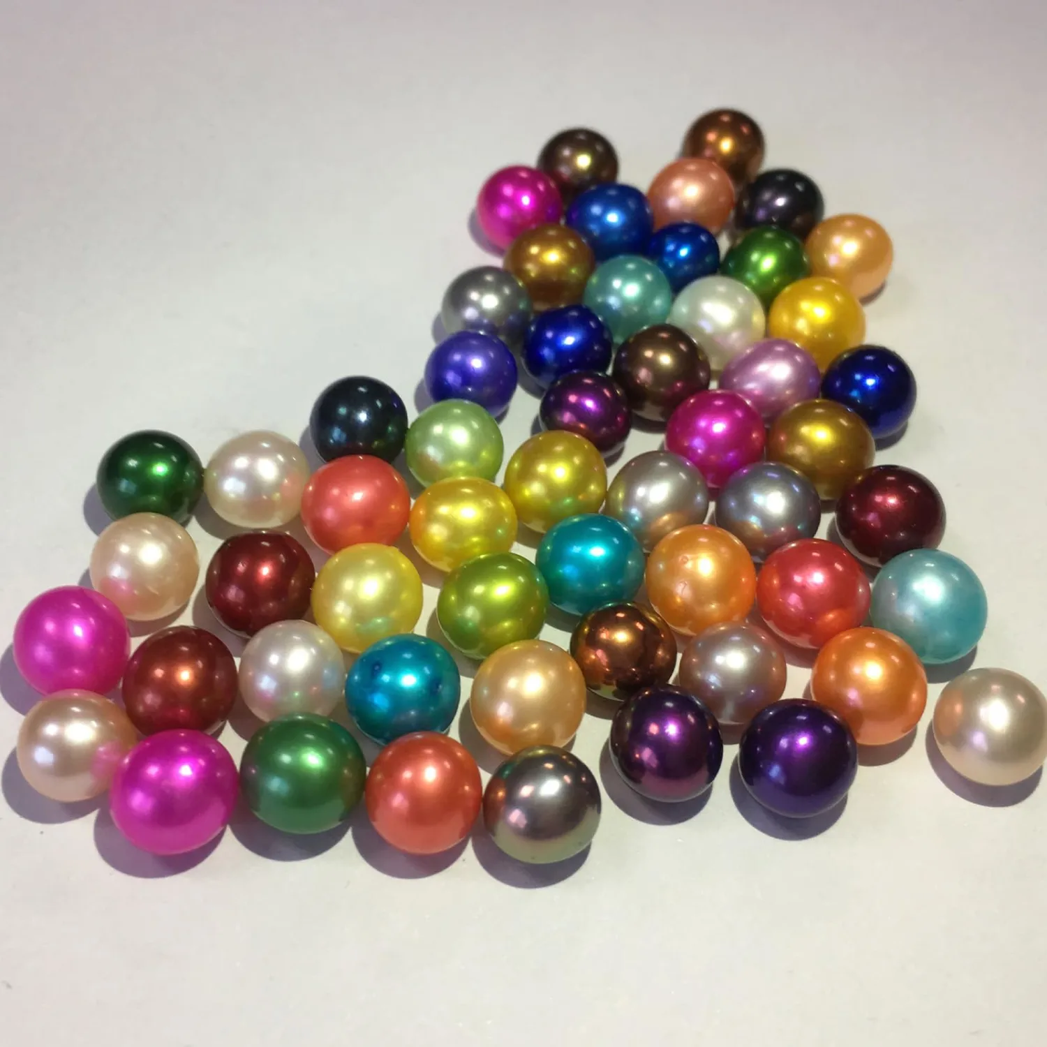 10PC Oyster with Round Pearl Inside Meaningful Color Freshwater Cultured Oyster Love Wish Pearls Beads for Jewelry Making Crafts Gifts(6-8mm, 9 Oysters with 1 Pearl, 1 Oyster with 2)
