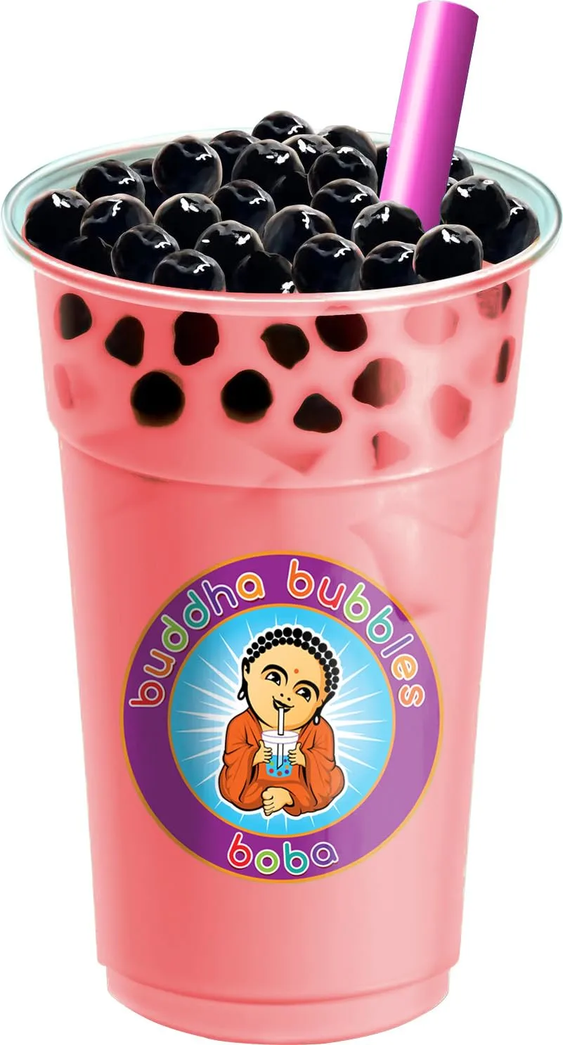 STRAWBERRY CREAM Boba/Bubble Tea Drink Mix Powder By Buddha Bubbles Boba (10 Ounce) (283 Grams)