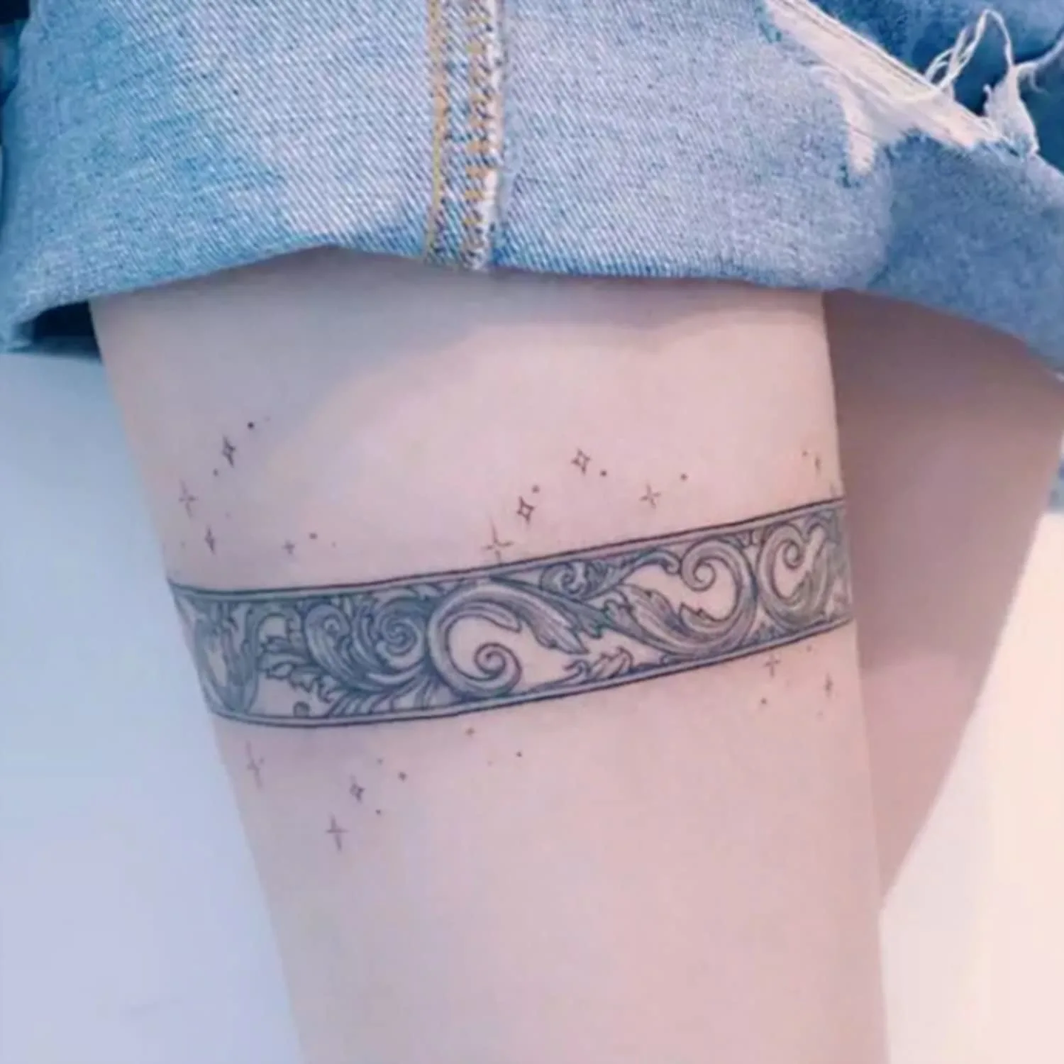 Semi Permanent Tattoos Floral Tattoos Adults for Women Temporary Neck Long Lasting Temp Realistic Fake Leg rings Body flowers Sticker Women Real Looking Fake Tatoos (Semi Permanent Tattoos 2)