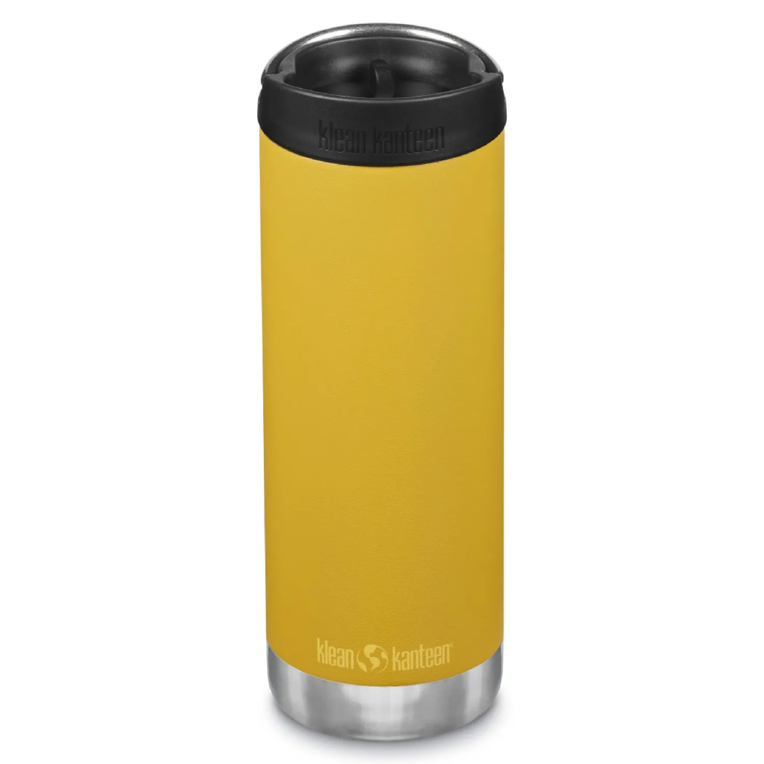 Klean Kanteen TKWide Insulated Coffee Tumbler with Cafe Cap - Stainless Steel Water Bottle & Thermal Tumbler - Marigold, 16 oz