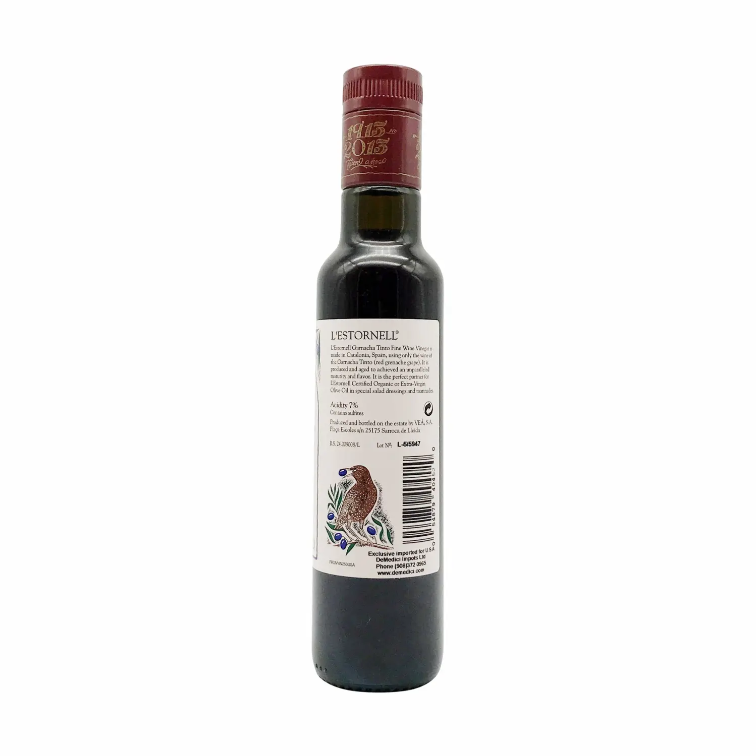 L ESTORNELL Grenache Aged Red Wine Vinegar, 250 ML