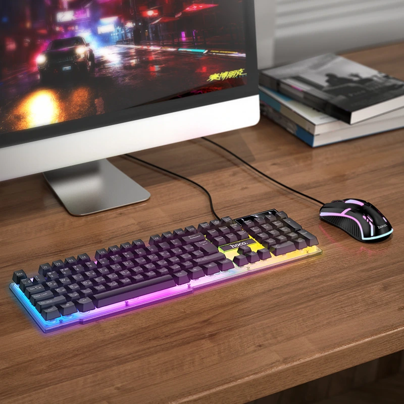 Russian Luminous Game Keyboard And Mouse Suit Mechanical Feel